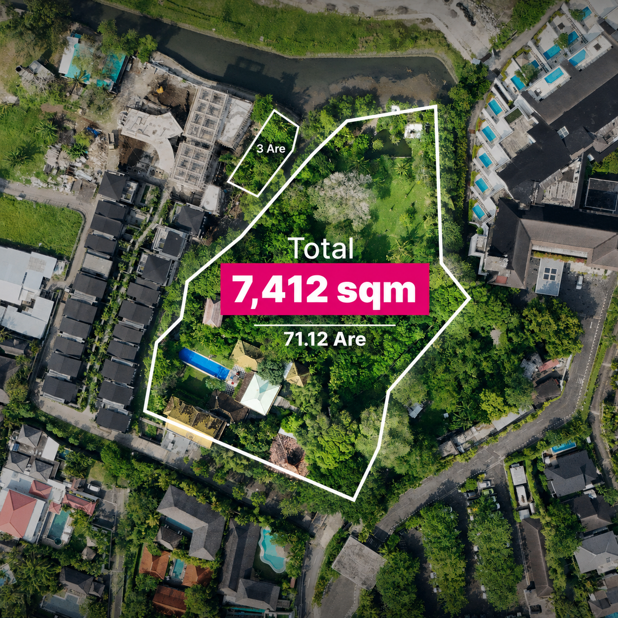 Exclusive 7,412 sqm Seaview Development Land in Prime Berawa between LV8 and Café del Mar Exclusive 7,412 sqm Seaview Development Land in Prime Berawa between LV8 and Café del Mar