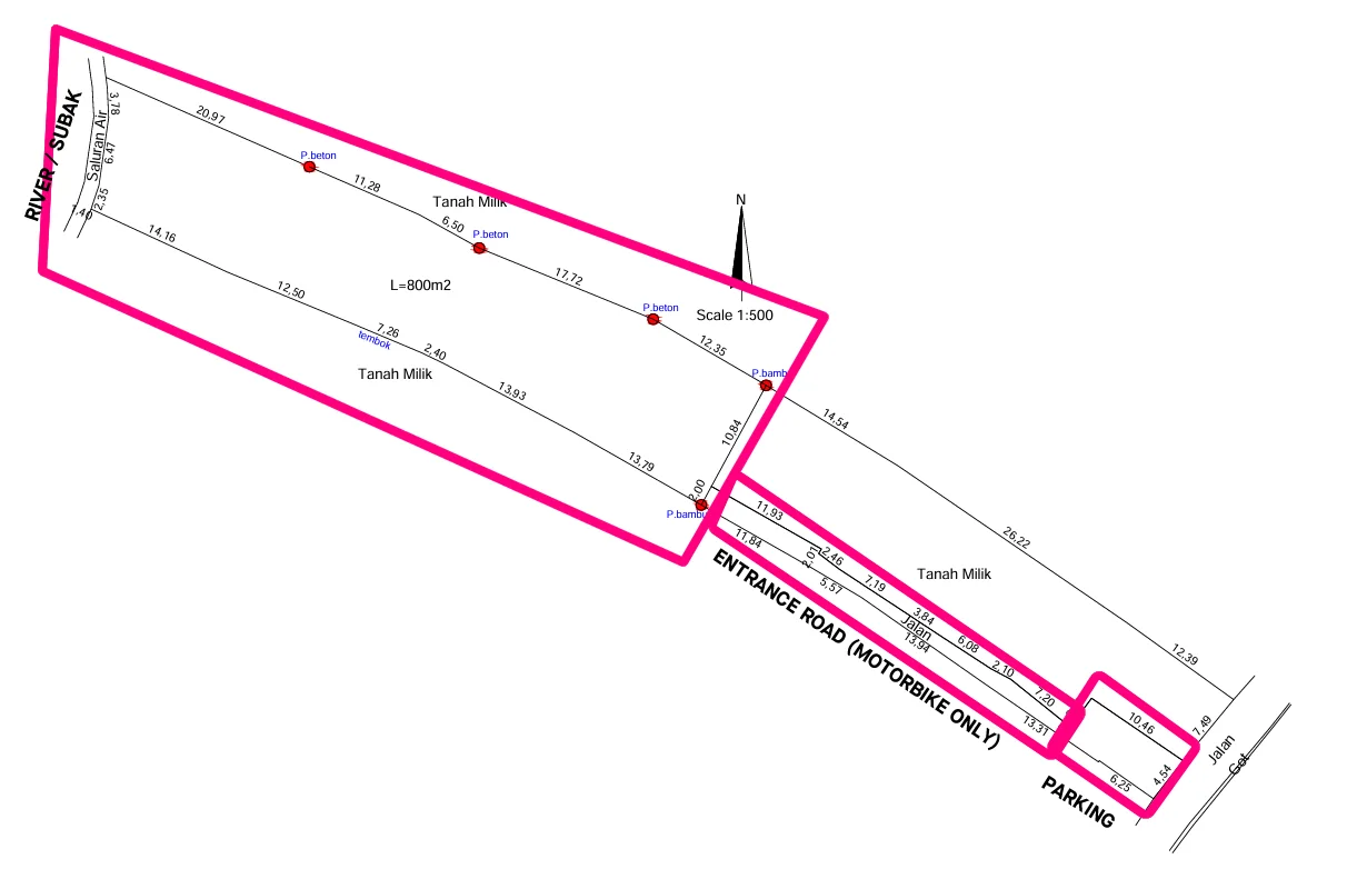 8.2 Ares Lush Green Leasehold Land in Tumbak Bayuh