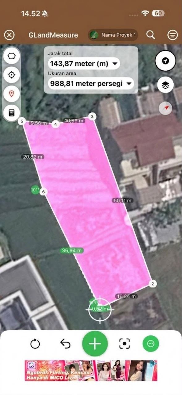 10 Are Leasehold Pink Zone Land 500m from Seseh Beach