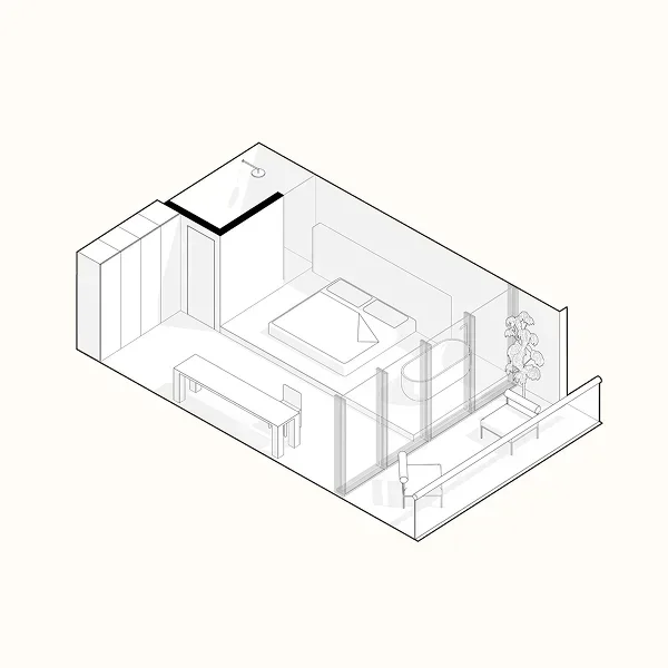 Studio with Indoor Bathtub 5min walk to Seseh Beach