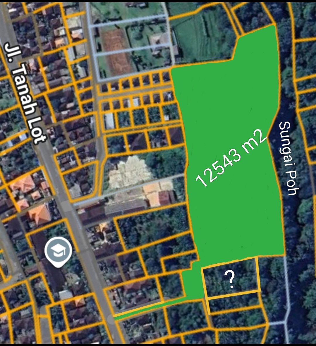 1.25 Hectares Riverfront Land near Tanah Lot & Nunu Eco Resort